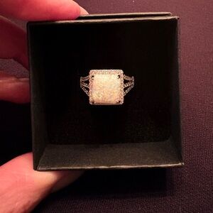 Elegant Silver Opal Ring